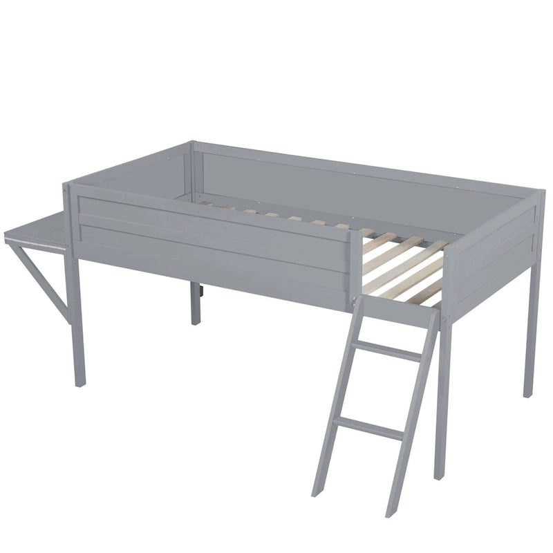 Litera alta Twin Wood Gaming con escritorio LED