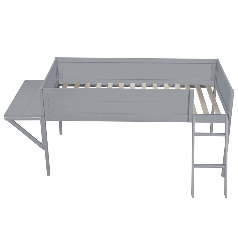 Litera alta Twin Wood Gaming con escritorio LED