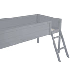 Litera alta Twin Wood Gaming con escritorio LED