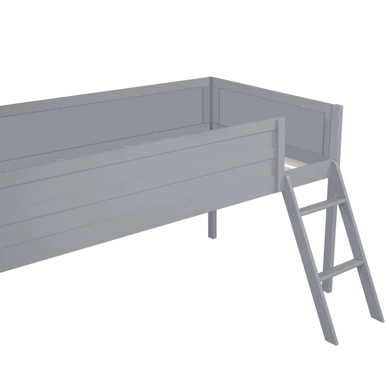Litera alta Twin Wood Gaming con escritorio LED