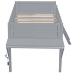 Litera alta Twin Wood Gaming con escritorio LED