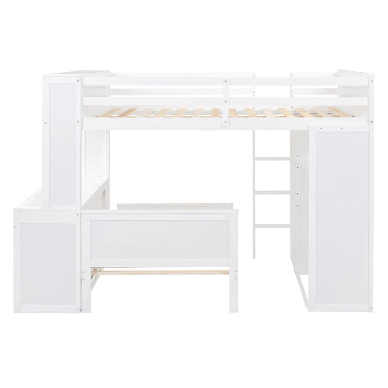 Cama alta matrimonial con cama individual independiente