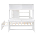 Cama alta matrimonial con cama individual independiente