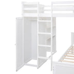 Cama alta matrimonial con cama individual independiente