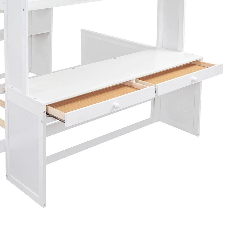Cama alta matrimonial con cama individual independiente