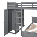 Cama alta matrimonial con cama individual independiente