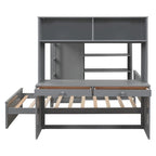 Cama alta matrimonial con cama individual independiente