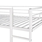 Cama alta metálica individual con escritorio y estantes