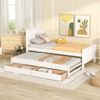 Cama de plataforma con cama nido y cajones