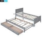 Cama de plataforma con cama nido y cajones