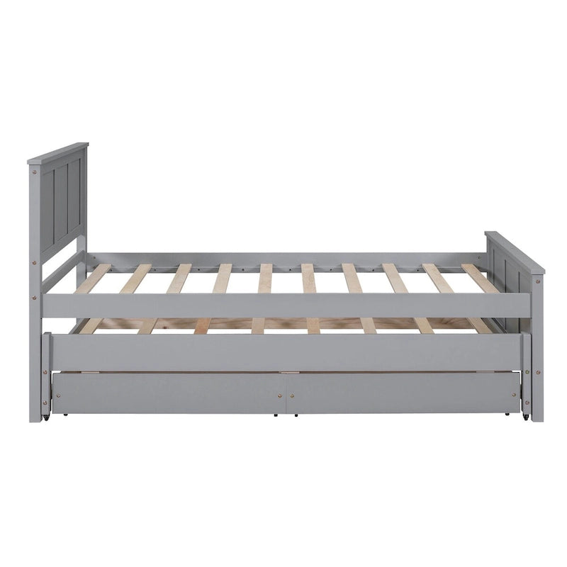 Cama de plataforma con cama nido y cajones