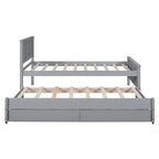Cama de plataforma con cama nido y cajones