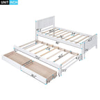 Cama de plataforma con cama nido y cajones