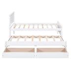 Cama de plataforma con cama nido y cajones