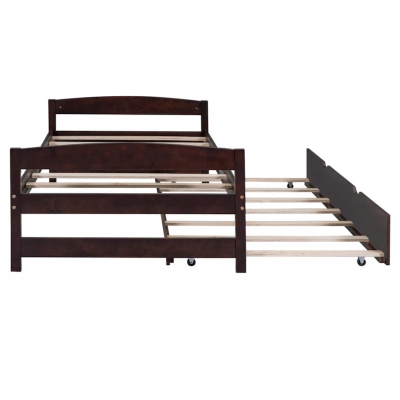 Cama con plataforma doble con cama nido doble