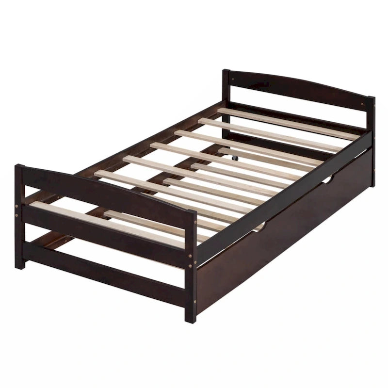 Cama con plataforma doble con cama nido doble