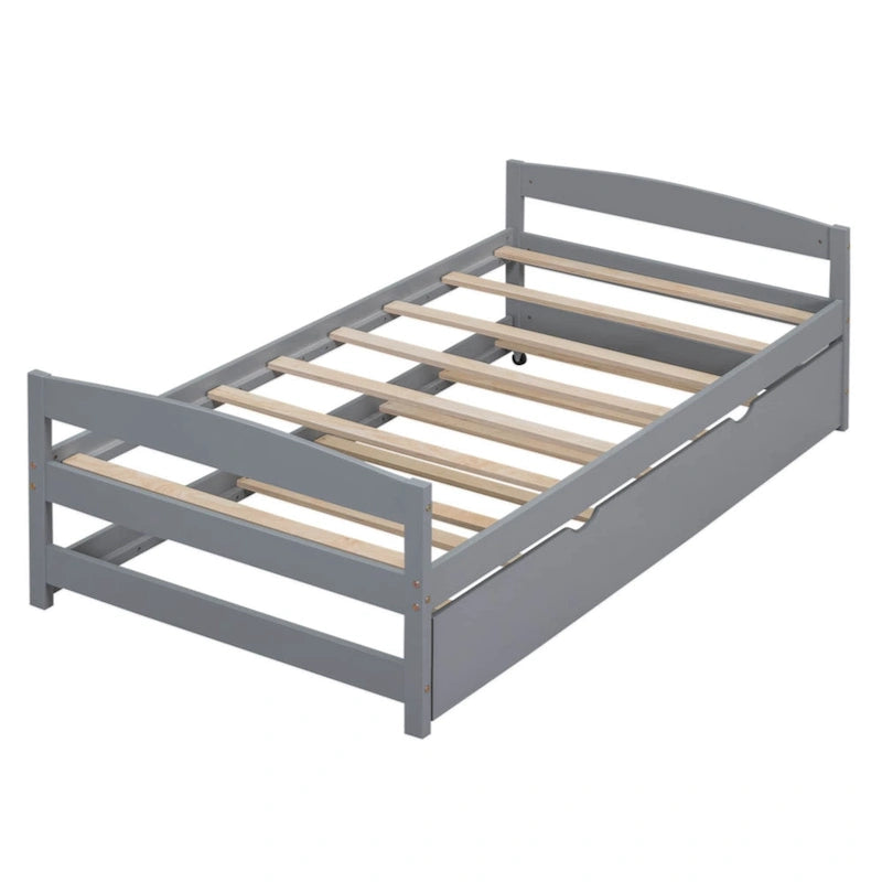 Cama con plataforma doble con cama nido doble