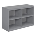 Cama alta baja individual/matrimonial con escritorio retráctil y 4 cajones, base de cama alta de madera con escritorio portátil lateral y estantes