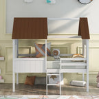 Cama baja tipo casa tamaño Twin