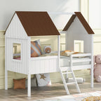 Cama baja tipo casa tamaño Twin