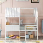 Cama baja tipo casa tamaño Twin