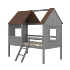 Cama baja tipo casa tamaño Twin