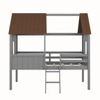 Cama baja tipo casa tamaño Twin