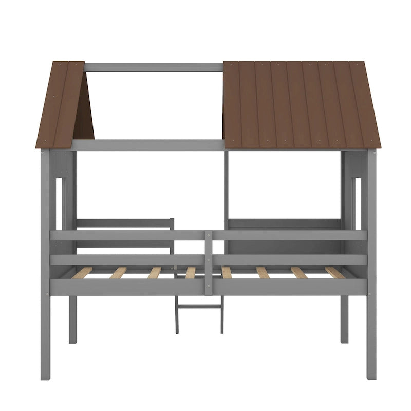 Cama baja tipo casa tamaño Twin