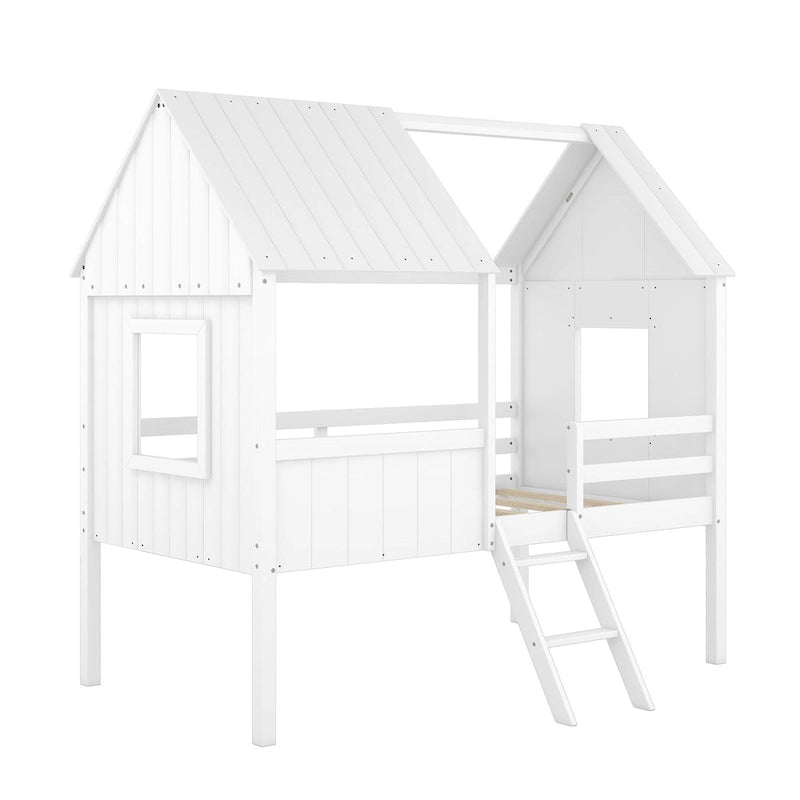 Cama baja tipo casa tamaño Twin