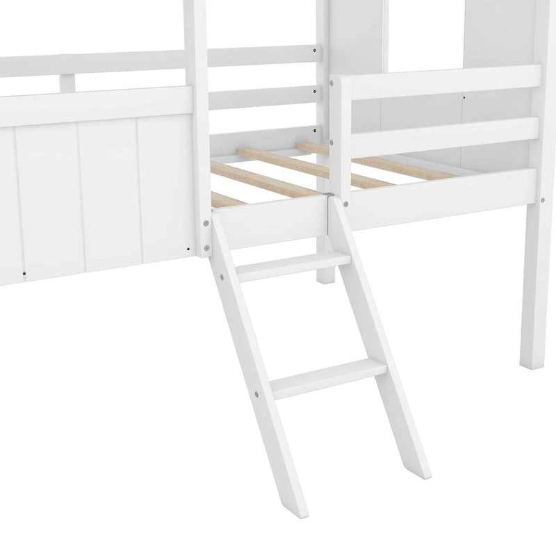 Cama baja tipo casa tamaño Twin