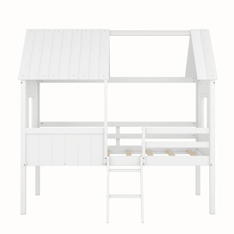 Cama baja tipo casa tamaño Twin