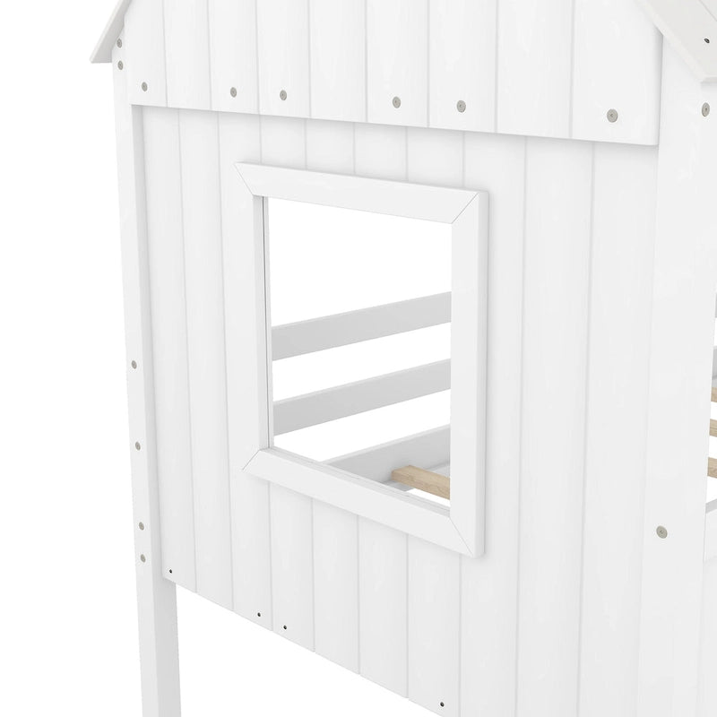 Cama baja tipo casa tamaño Twin