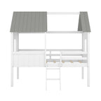 Cama baja tipo casa tamaño Twin