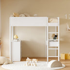 Cama alta de forro polar Teddy de tamaño matrimonial