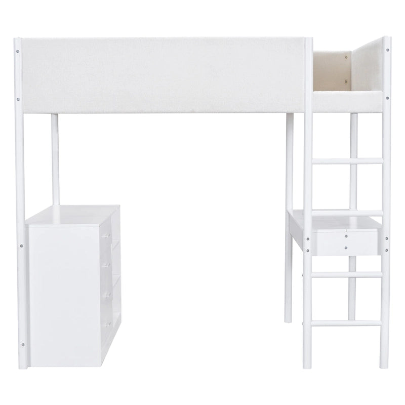 Cama alta de forro polar Teddy de tamaño matrimonial