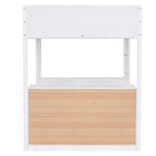 Cama alta de forro polar Teddy de tamaño matrimonial