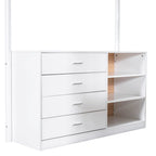 Cama alta de forro polar Teddy de tamaño matrimonial