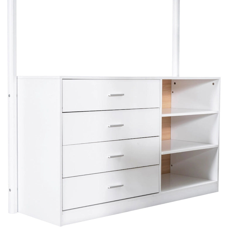 Cama alta de forro polar Teddy de tamaño matrimonial