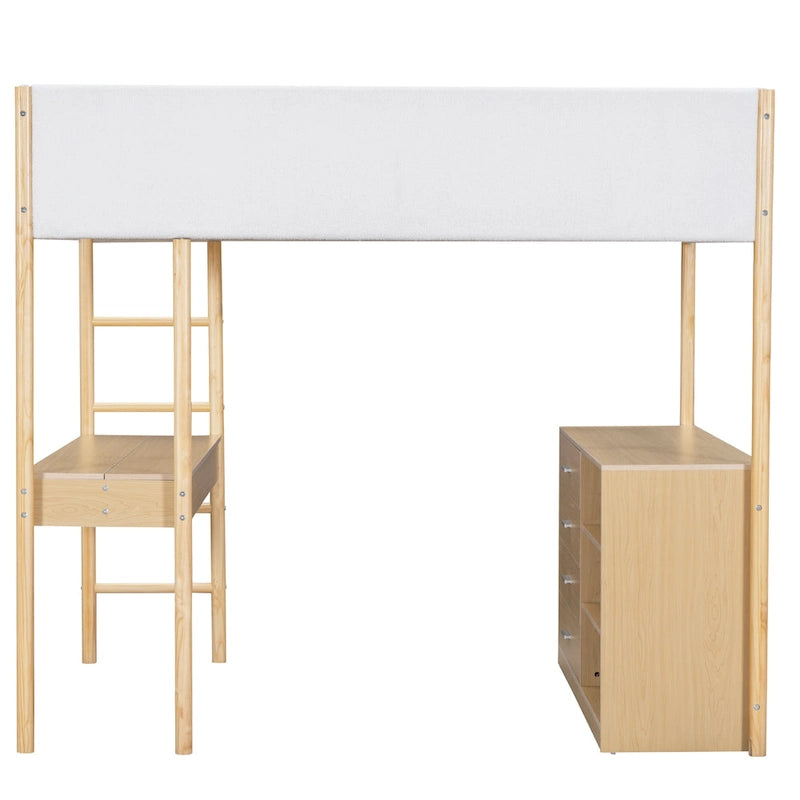 Cama alta de forro polar Teddy de tamaño matrimonial