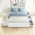 Cama Matrimonial con Cama Nido Individual y Dos Cajones