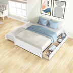Cama Matrimonial con Cama Nido Individual y Dos Cajones