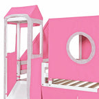 Cama alta individual/matrimonial con tienda y torre