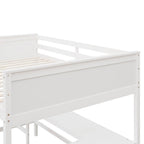Cama alta de tamaño completo con estantes y escritorio