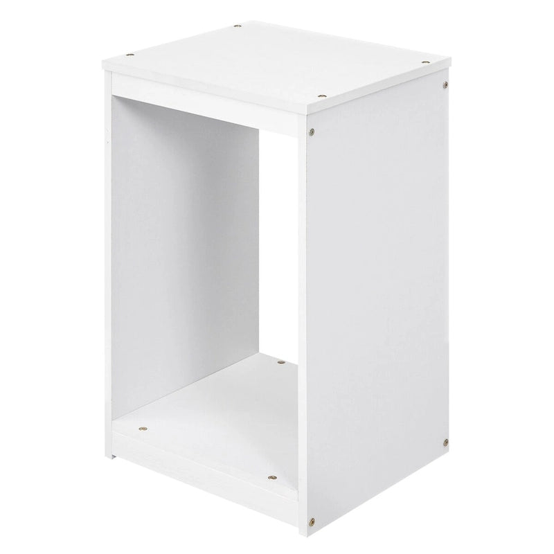 Cama alta doble/matrimonial con escritorio multi-almacenamiento, luz LED y bandeja de noche, estación de carga, blanco